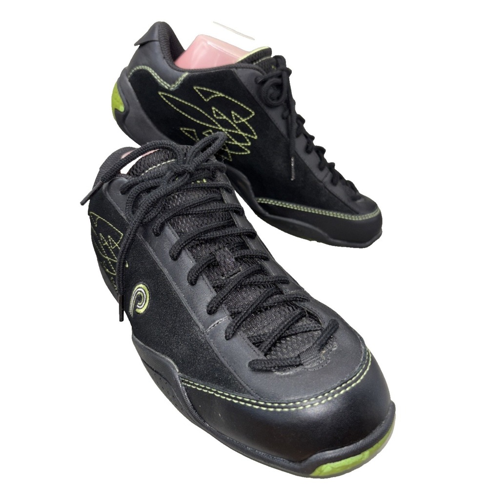 Piloti Thirty Two  Driving Shoes Mens 10 Black Green Suede Lace Up Sporty Casual